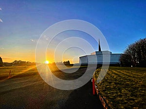 Winter Sunset at Knock basilica, Knock, County Mayo, Ireland