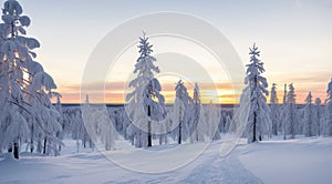 winter sunset in the mountains, sunset in the mountains, winter scene in the forest, winter in mointain forest, winter seasone