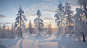 winter sunset in the mountains, sunset in the mountains, winter scene in the forest, winter in mointain forest, winter seasone