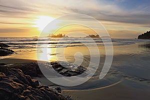 Winter Sunset from South End of Chesterman Beach, Tofino, Vancouver Island