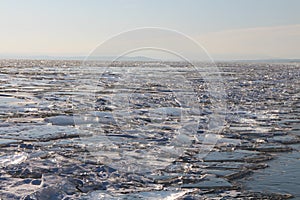 Winter surface of lake Neusiedl