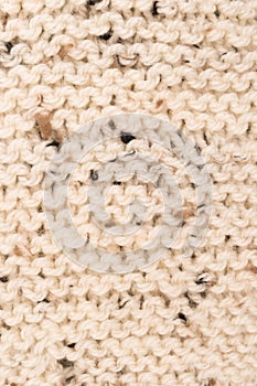 Winter Sweater Design. Bege knitting wool texture background. kn