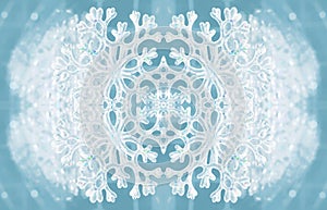 Winter texture with snowflake