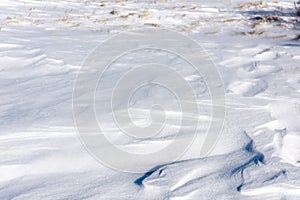 Winter textured backdrop with snow surface pattern