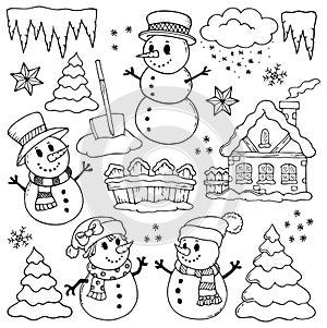 Winter theme drawings 2