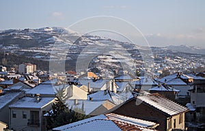 Winter in the Tikvesh wine region. Edge of Kavadarci, Macedonia.