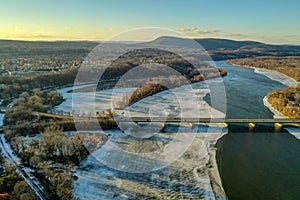 Connecticut River Iced in Holyoke photo