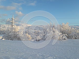 Winter time is far in the far North, areas of the Kola Peninsula