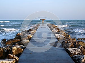 Winter time on Lido in Venice