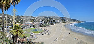 Winter time at Main Beach in Laguna Beach, California.