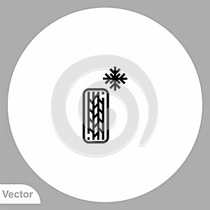 Winter tire vector icon sign symbol