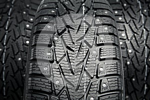 Winter tires closeup