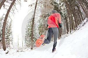 Winter trail running