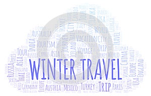 Winter Travel word cloud.