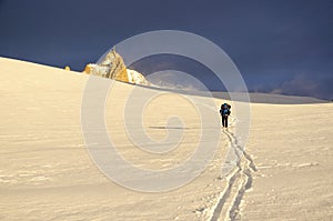 Winter trekking in Alps