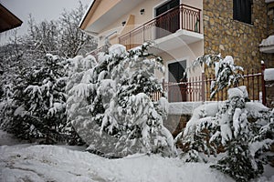 Winter at Trikala Korinthias, Peloponnese, Greece