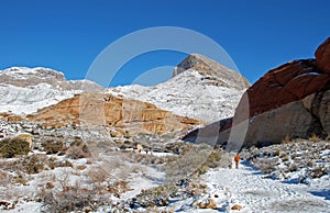 Winter at Turtle Head Peak in Red Rock Canyon, Nevada