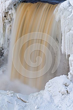 Upper Tahquamenon Falls Framed by Ice