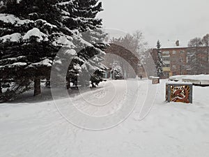 Winter urban landscape Rzhev town