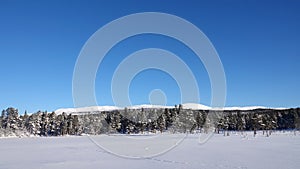 Winter in Are Valadalen mountains in Jamtland in Sweden