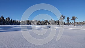 Winter in Are Valadalen mountains in Jamtland in Sweden