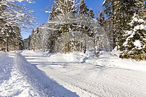 Winter in valley Isartal