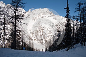 Winter in the valley of Rhemes