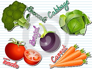 Winter Vegetables Doodle