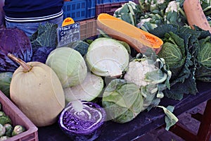 Winter vegetables market