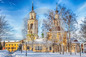 Winter view of the ancient Russian city of the Golden ring Vladimir
