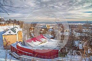 Winter view of the ancient Russian city of the Golden ring Vladimir