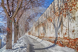 Winter view of the ancient Russian city of the Golden ring Vladimir