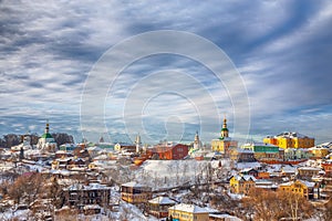 Winter view of the ancient Russian city of the Golden ring Vladimir