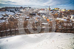 Winter view of the ancient Russian city of the Golden ring Vladimir