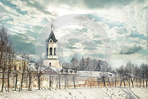 Winter view of the ancient Russian city of the Golden ring Vladimir