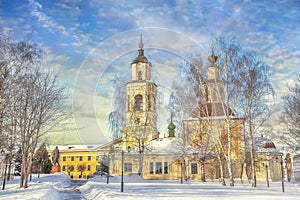 Winter view of the ancient Russian city of the Golden ring Vladimir