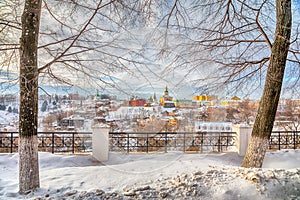 Winter view of the ancient Russian city of the Golden ring Vladimir