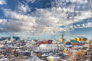 Winter view of the ancient Russian city of the Golden ring Vladimir