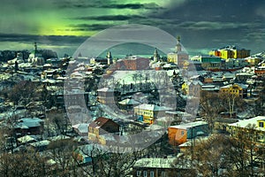 Winter view of the ancient Russian city of the Golden ring Vladimir