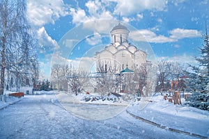 Winter view of the ancient Russian city of the Golden ring Vladimir