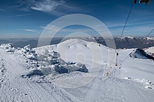 Mountain Station of Campocatino in winter,Lazio, Italy photo
