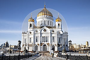 Winter view on Christ the Savior Cathedral Moscow