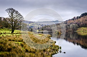 A winter view of Elterwater in the Great Langdale