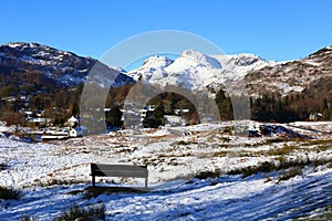 Winter View of Elterwater and the Langdale Valley