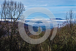 Winter View of Fog over the Shenandoah Valley