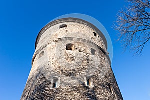 Winter view of fortress towers