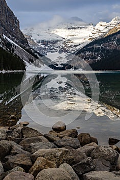 Winter view of Lake Louise in the Banff National Park, Alberta, Canada