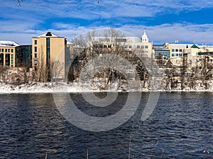 Winter view of Lawrence University in Appleton, Wisconsin