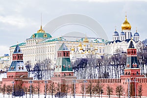 Winter view of Moscow Kremlin, Russia