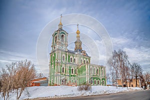 Winter view of the Nikitskaya Church in the ancient Russian city of the Golden ring Vladimir